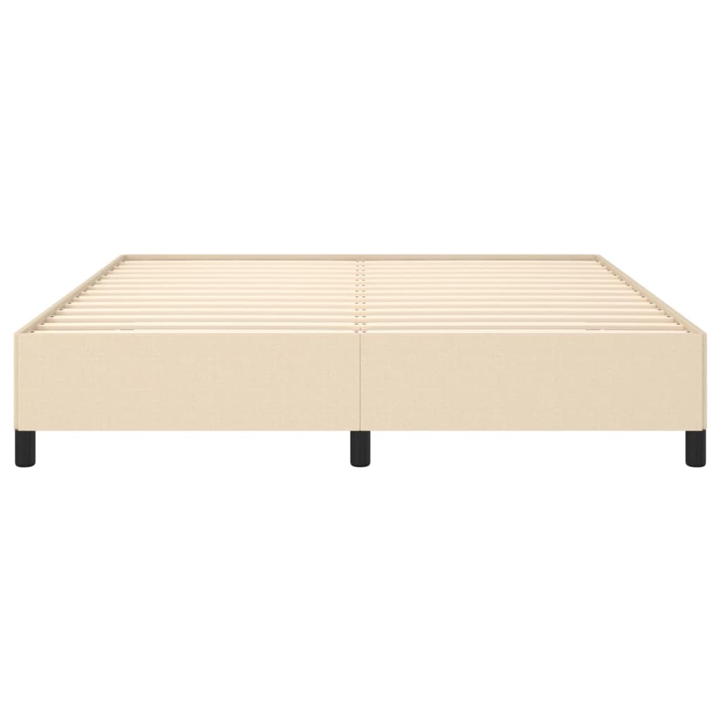 Cadre de lit sans matelas crème 180x200 cm tissu - XIOS