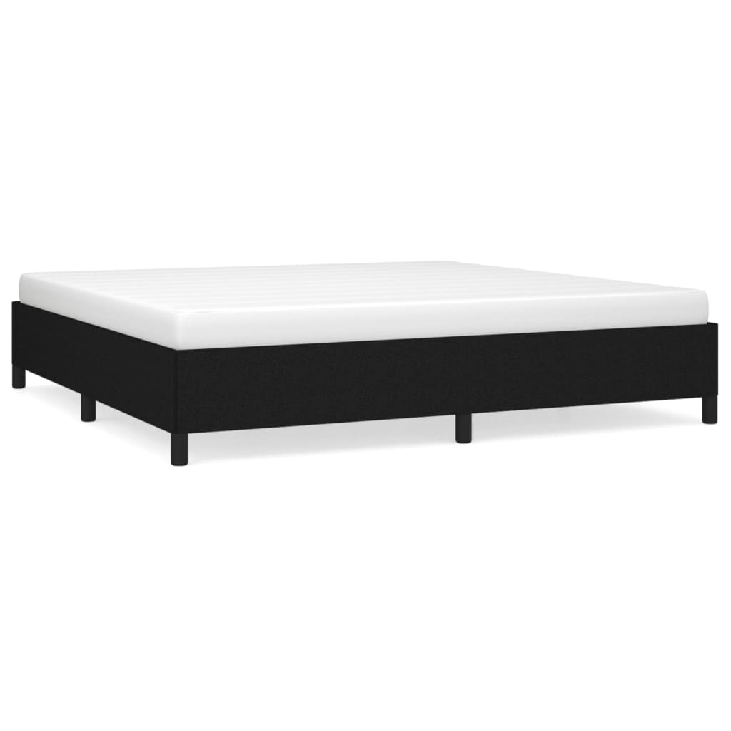 Cadre de lit sans matelas noir 200x200 cm tissu - XIOS