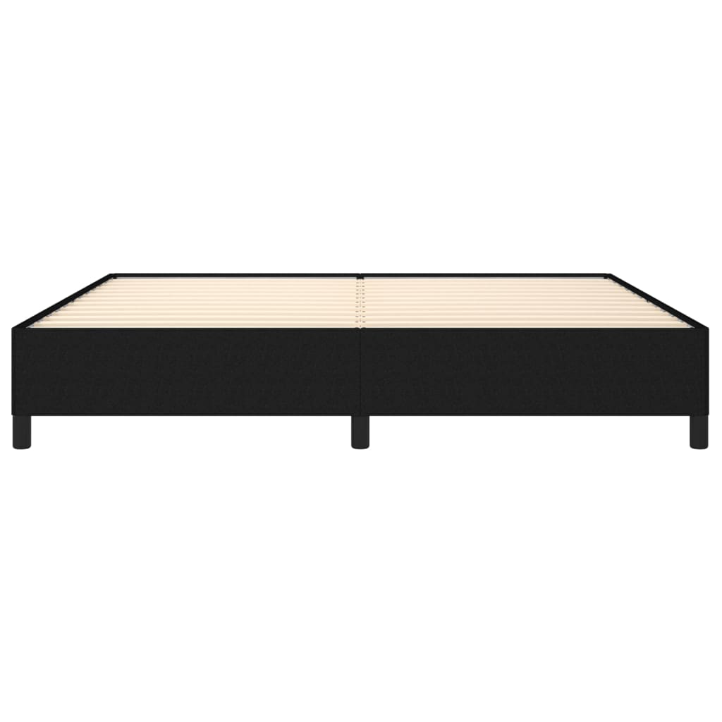 Cadre de lit sans matelas noir 200x200 cm tissu - XIOS