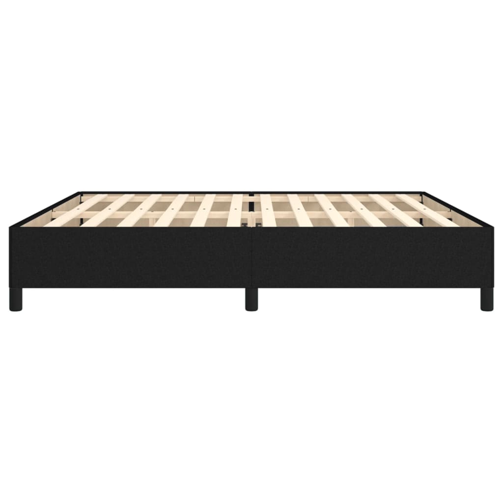 Cadre de lit sans matelas noir 200x200 cm tissu - XIOS