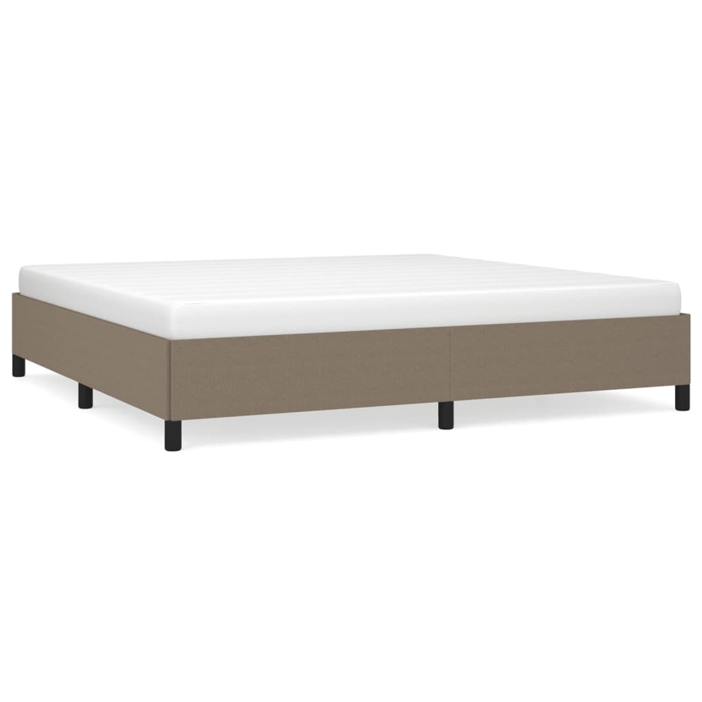 Cadre de lit sans matelas taupe 200x200 cm tissu - XIOS