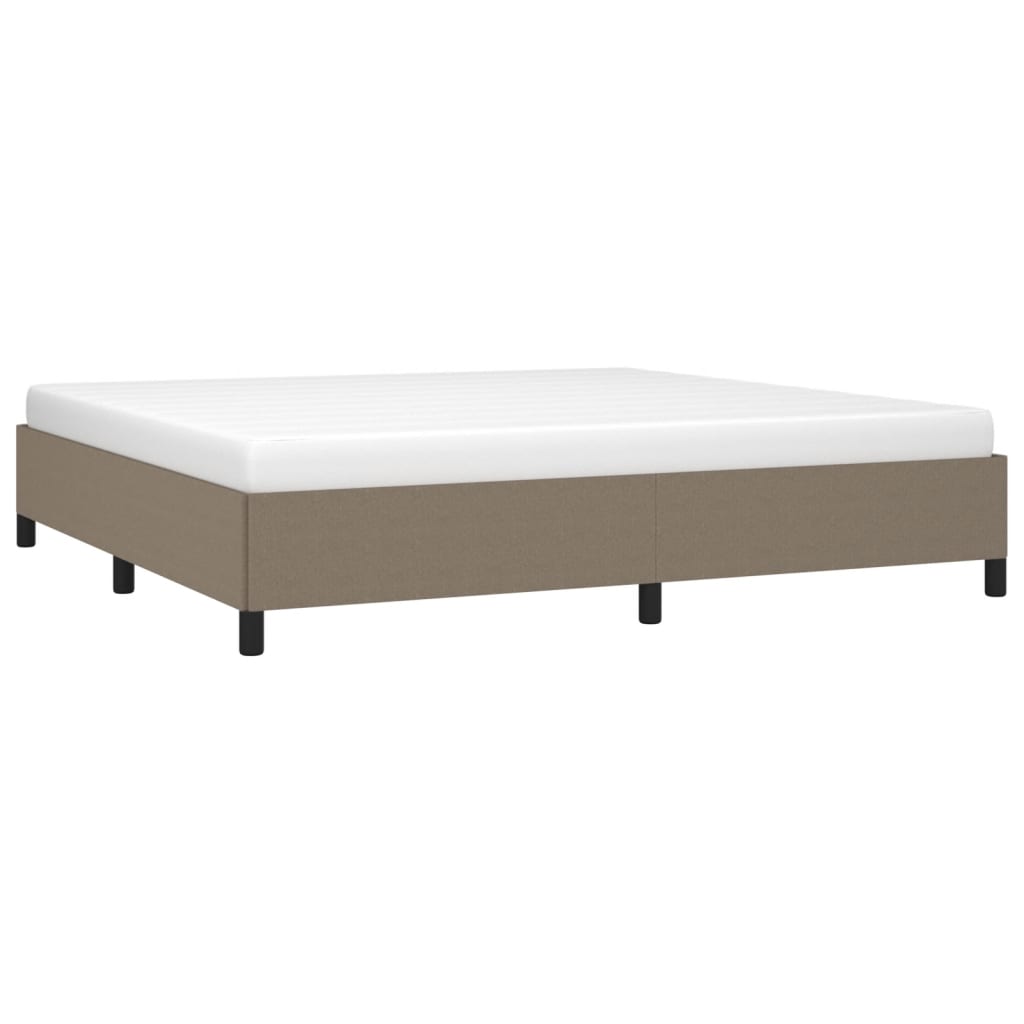 Cadre de lit sans matelas taupe 200x200 cm tissu - XIOS