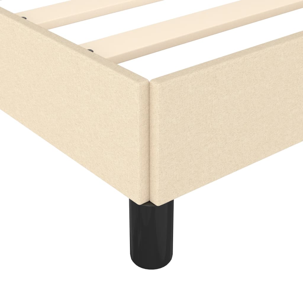 Cadre de lit sans matelas crème 200x200 cm tissu - XIOS