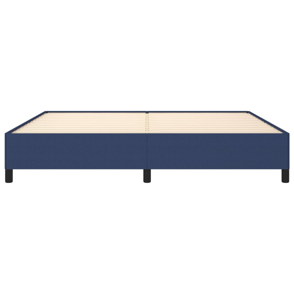 Cadre de lit sans matelas bleu 200x200 cm tissu - XIOS