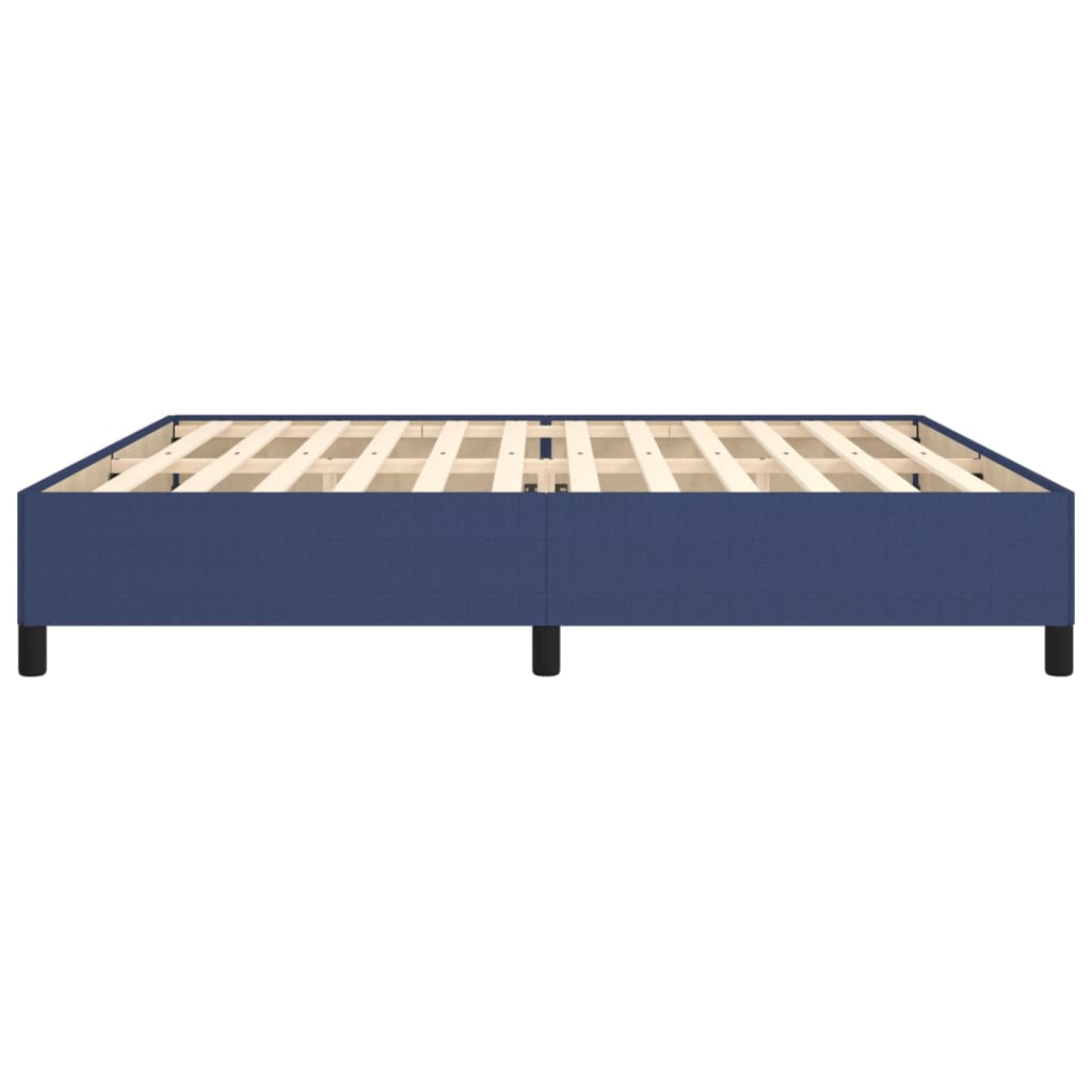 Cadre de lit sans matelas bleu 200x200 cm tissu - XIOS