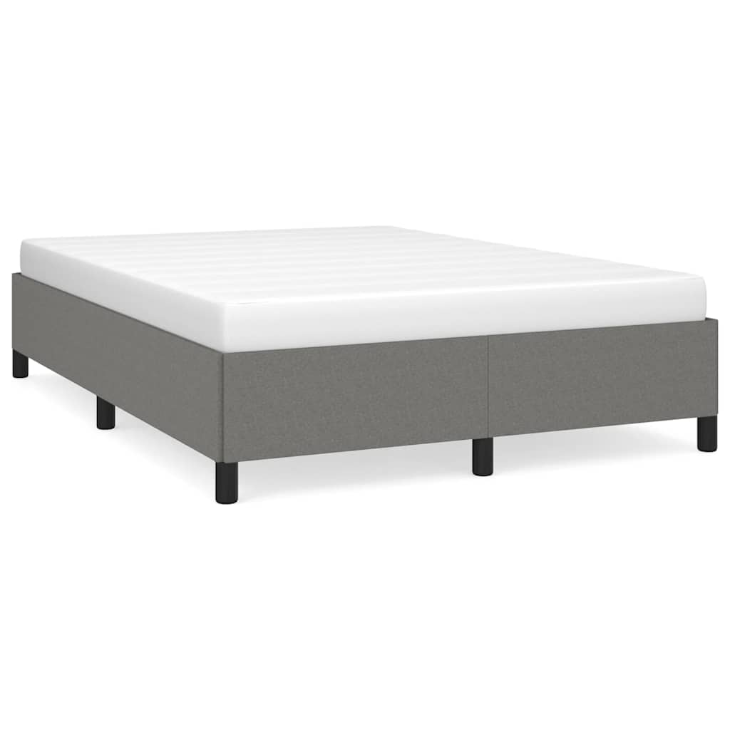Cadre de lit sans matelas gris foncé 137x190 cm tissu - XIOS