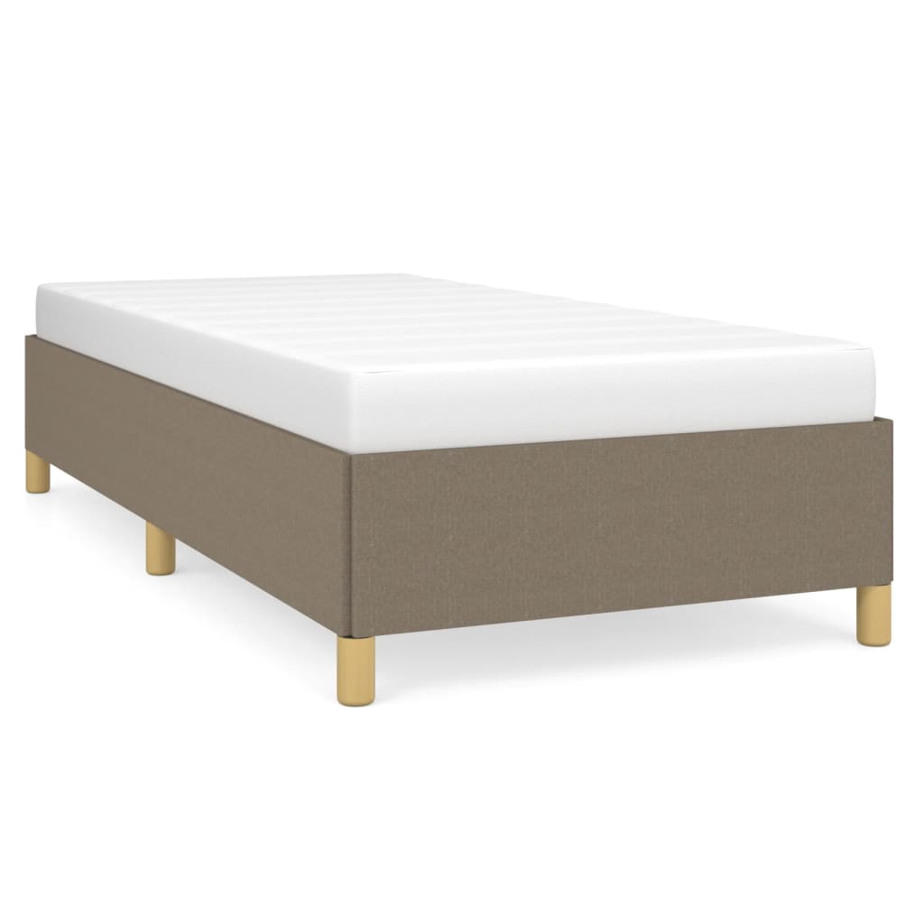 Cadre de lit sans matelas taupe 80x200 cm tissu - XIOS