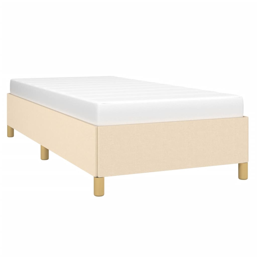 Cadre de lit sans matelas crème 80x200 cm tissu - XIOS