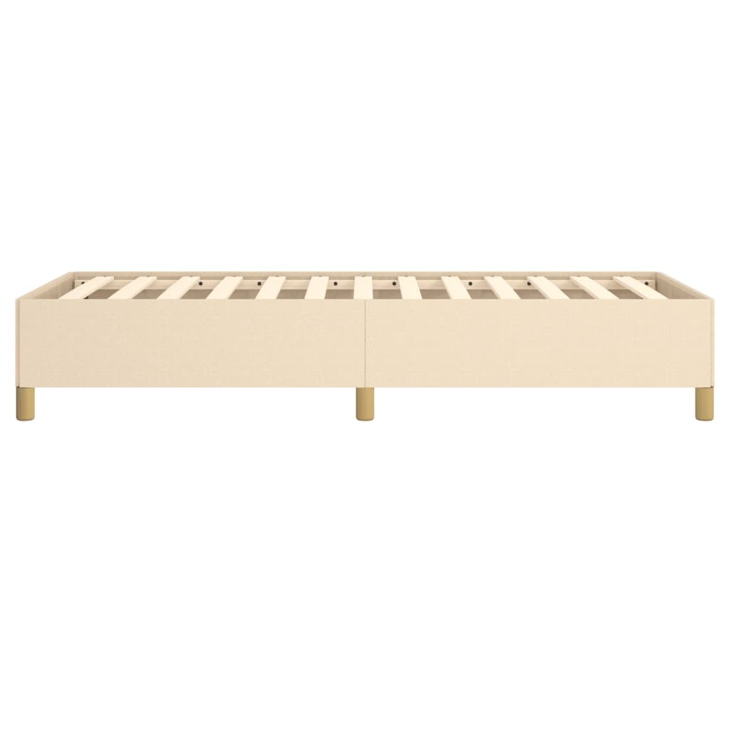 Cadre de lit sans matelas crème 80x200 cm tissu - XIOS