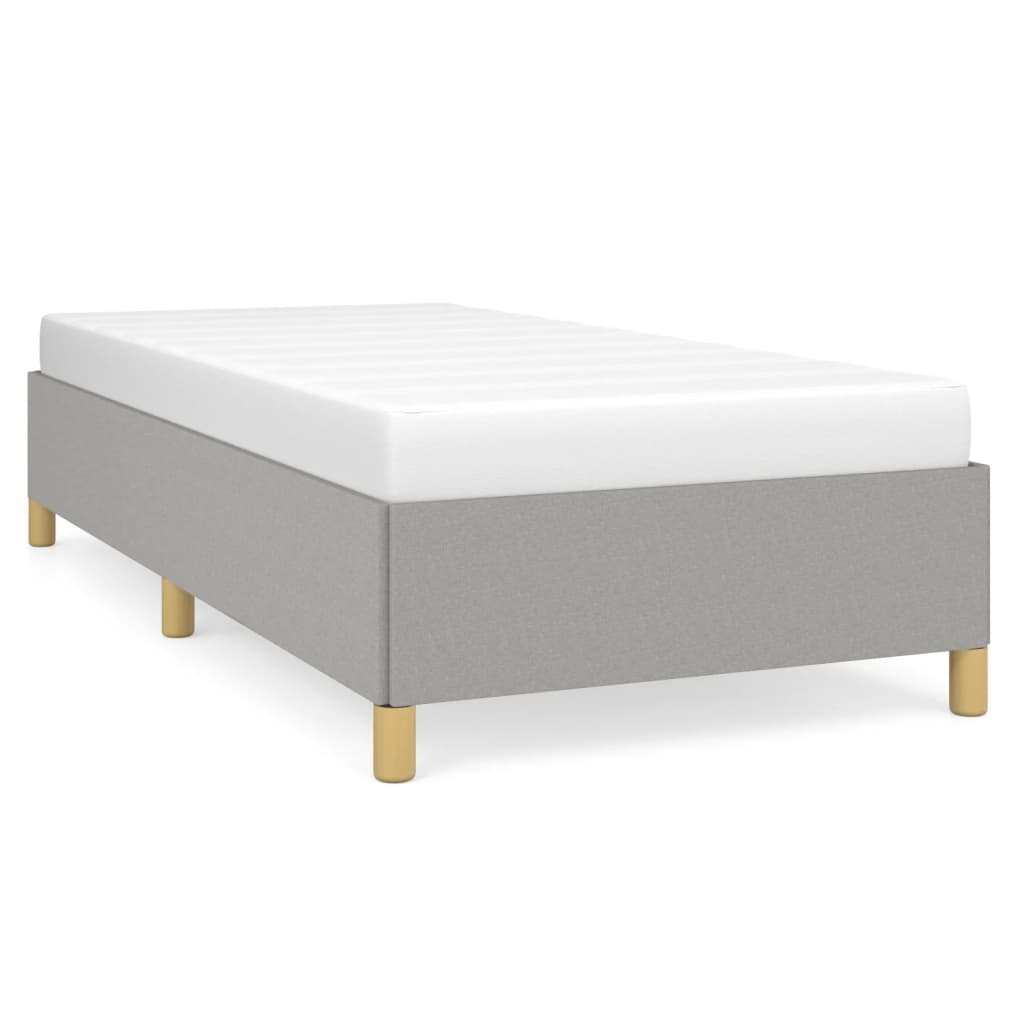 Cadre de lit sans matelas gris clair 90x190 cm tissu - XIOS