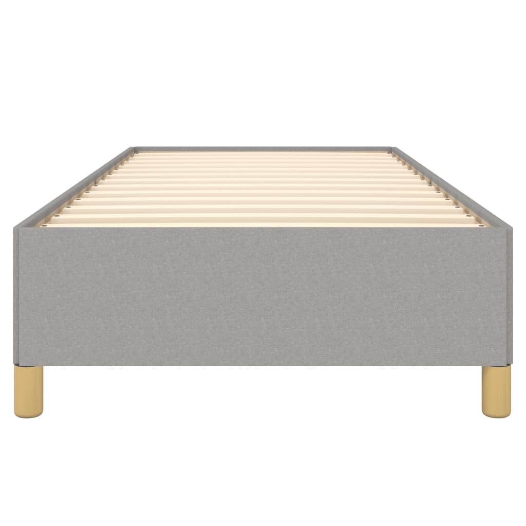 Cadre de lit sans matelas gris clair 90x190 cm tissu - XIOS