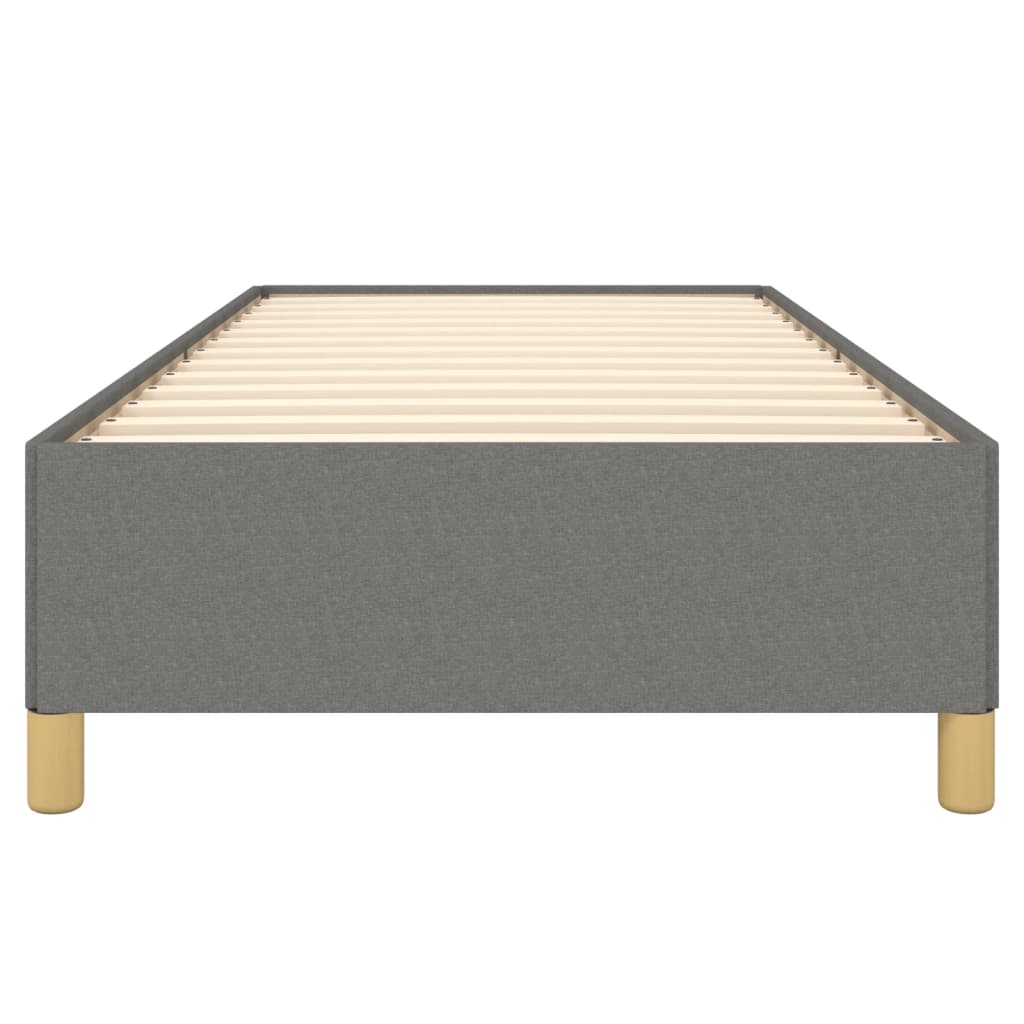 Cadre de lit sans matelas gris foncé 90x190 cm tissu - XIOS
