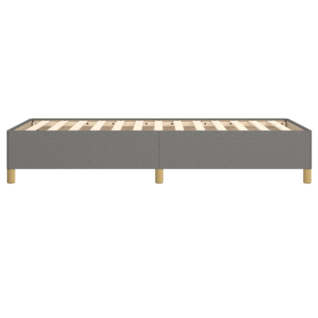 Cadre de lit sans matelas gris foncé 90x190 cm tissu - XIOS
