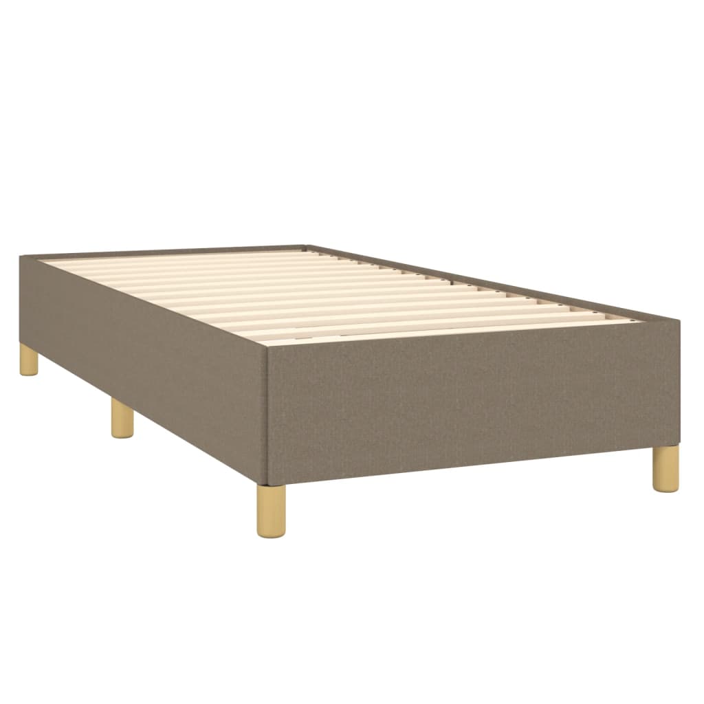 Cadre de lit sans matelas taupe 90x190 cm tissu - XIOS