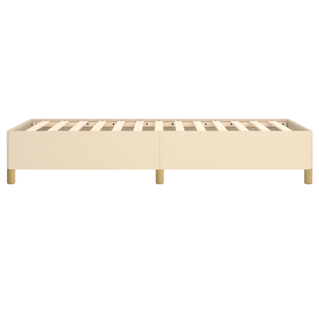 Cadre de lit sans matelas crème 90x190 cm tissu - XIOS