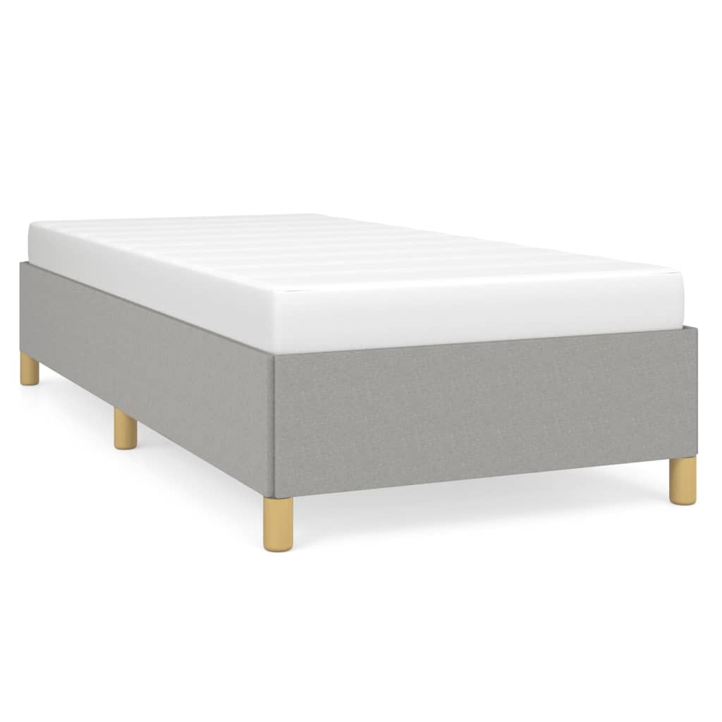 Cadre de lit sans matelas gris clair 90x200 cm tissu - XIOS