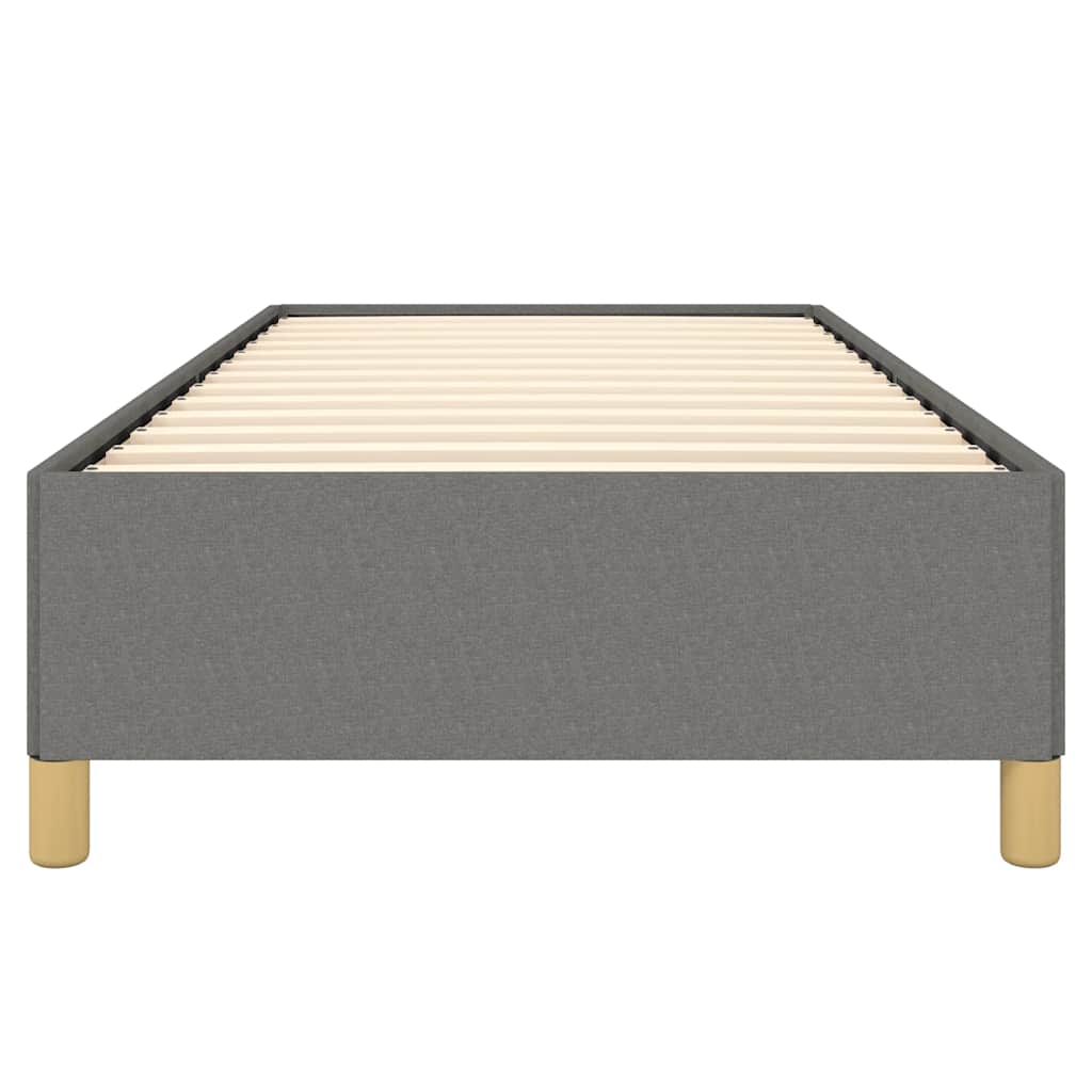 Cadre de lit sans matelas gris foncé 90x200 cm tissu - XIOS