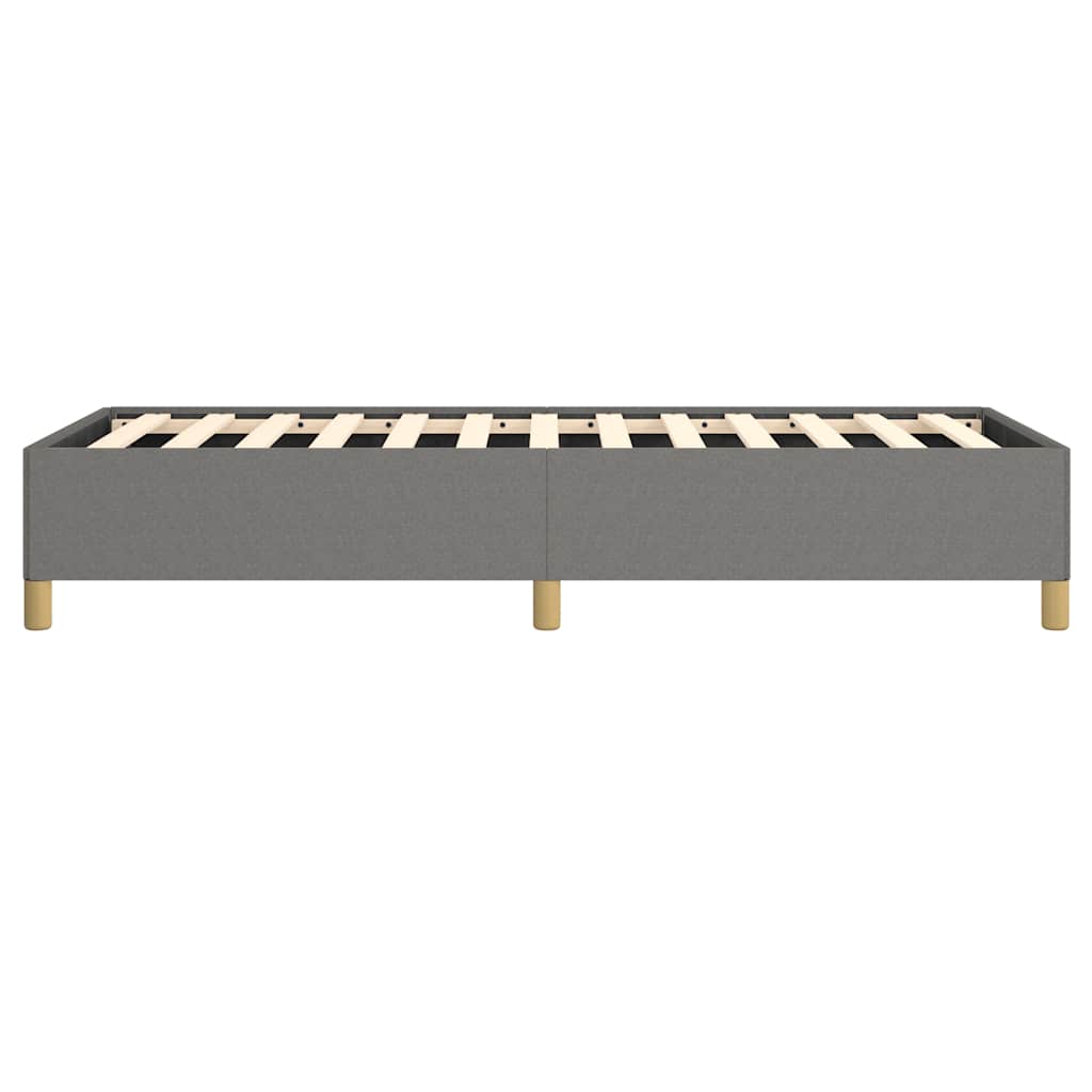 Cadre de lit sans matelas gris foncé 90x200 cm tissu - XIOS