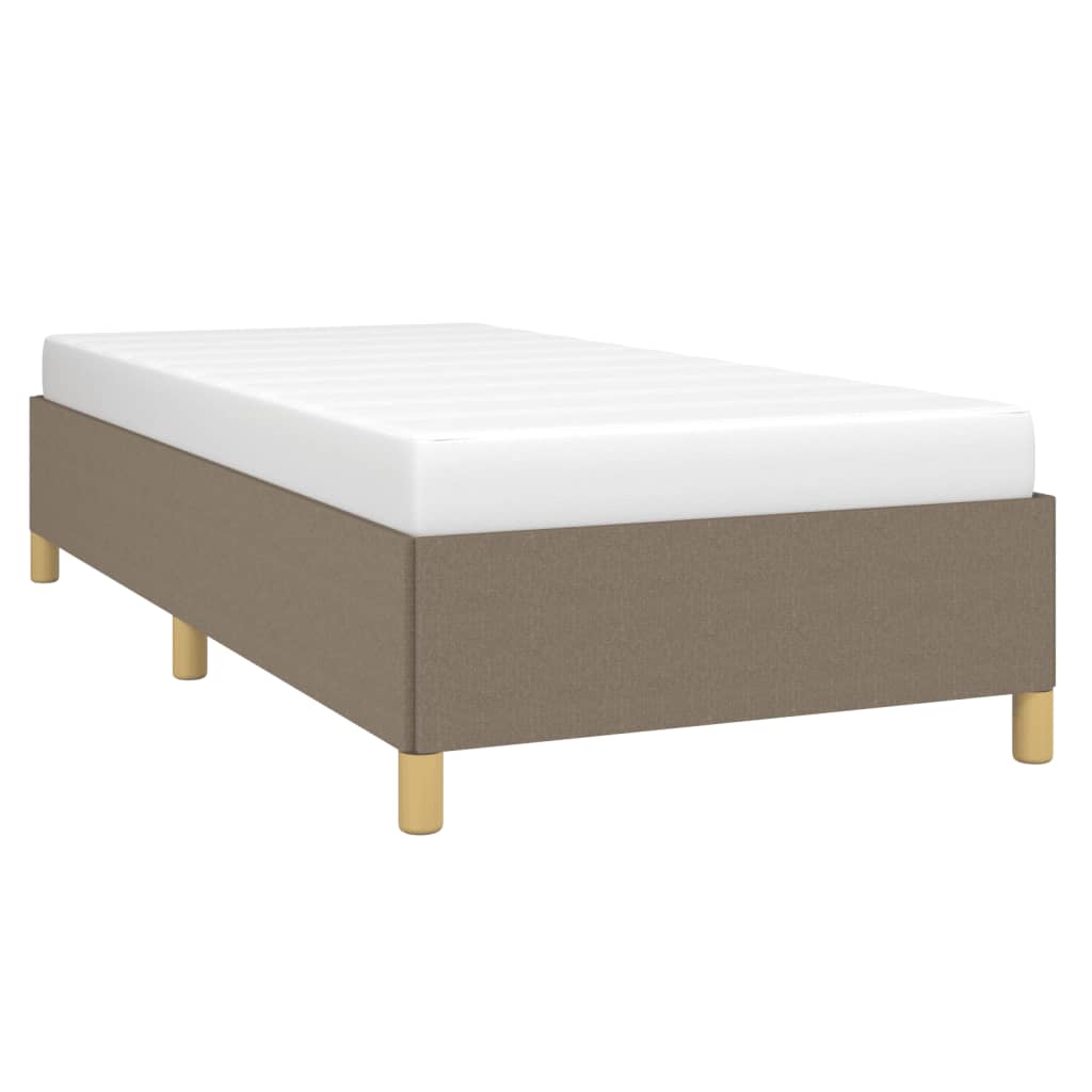Cadre de lit sans matelas taupe 90x200 cm tissu - XIOS