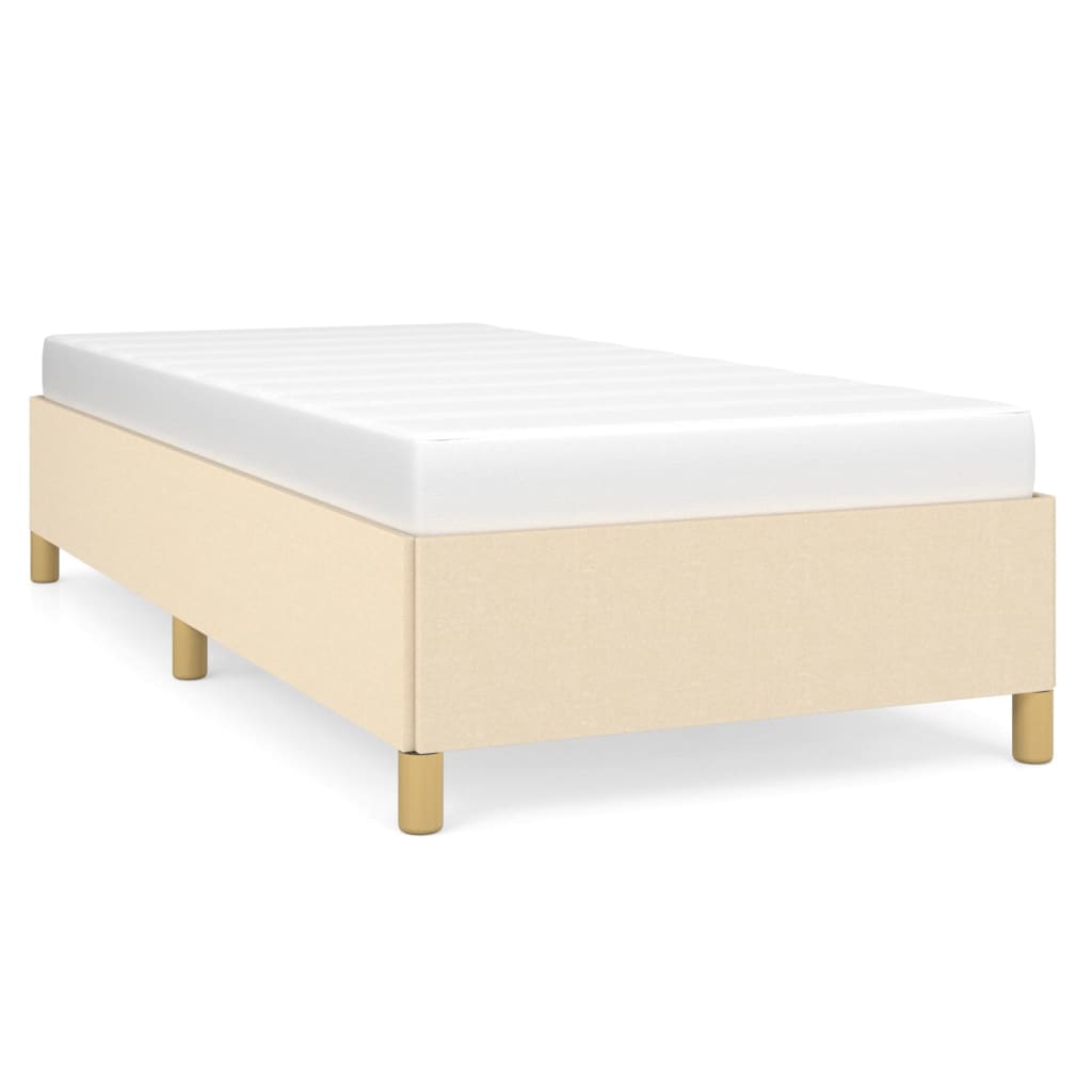 Cadre de lit sans matelas crème 90x200 cm tissu - XIOS