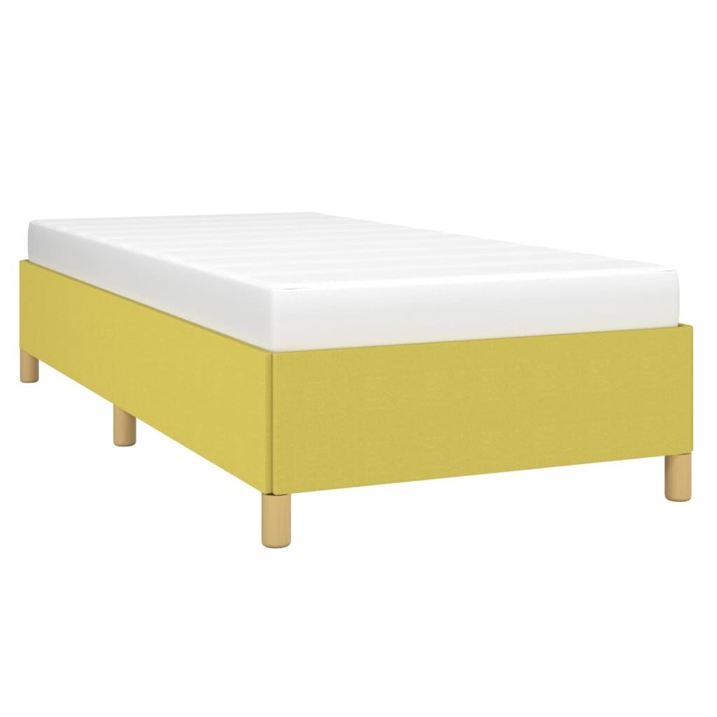 Cadre de lit sans matelas vert 90x200 cm tissu - XIOS