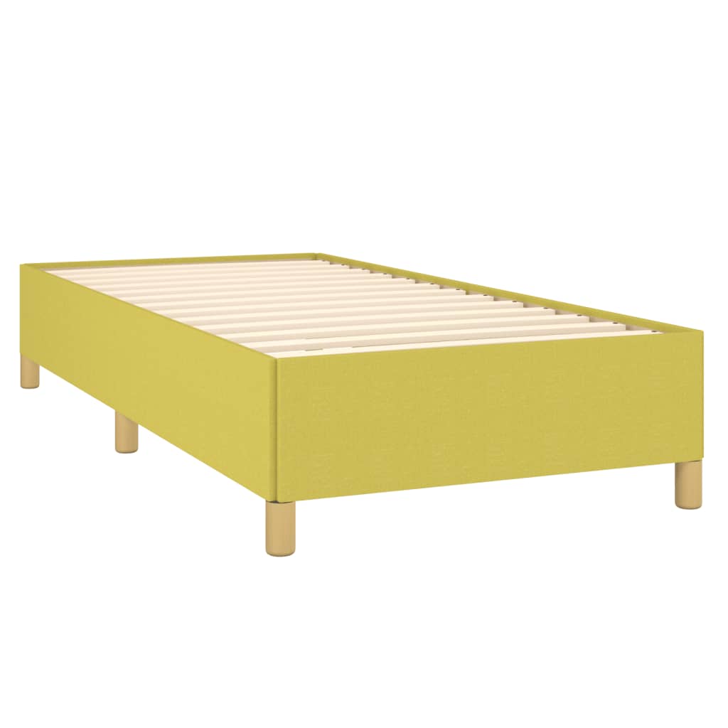 Cadre de lit sans matelas vert 90x200 cm tissu - XIOS