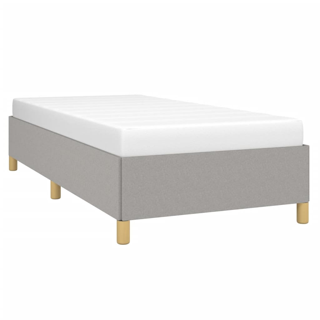 Cadre de lit sans matelas gris clair 100x200 cm tissu - XIOS