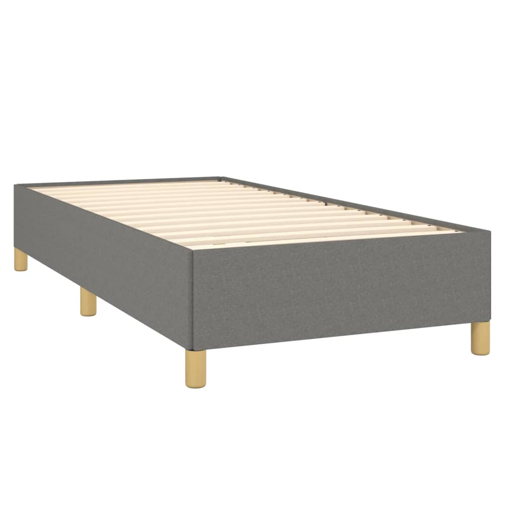 Cadre de lit sans matelas gris foncé 100x200 cm tissu - XIOS