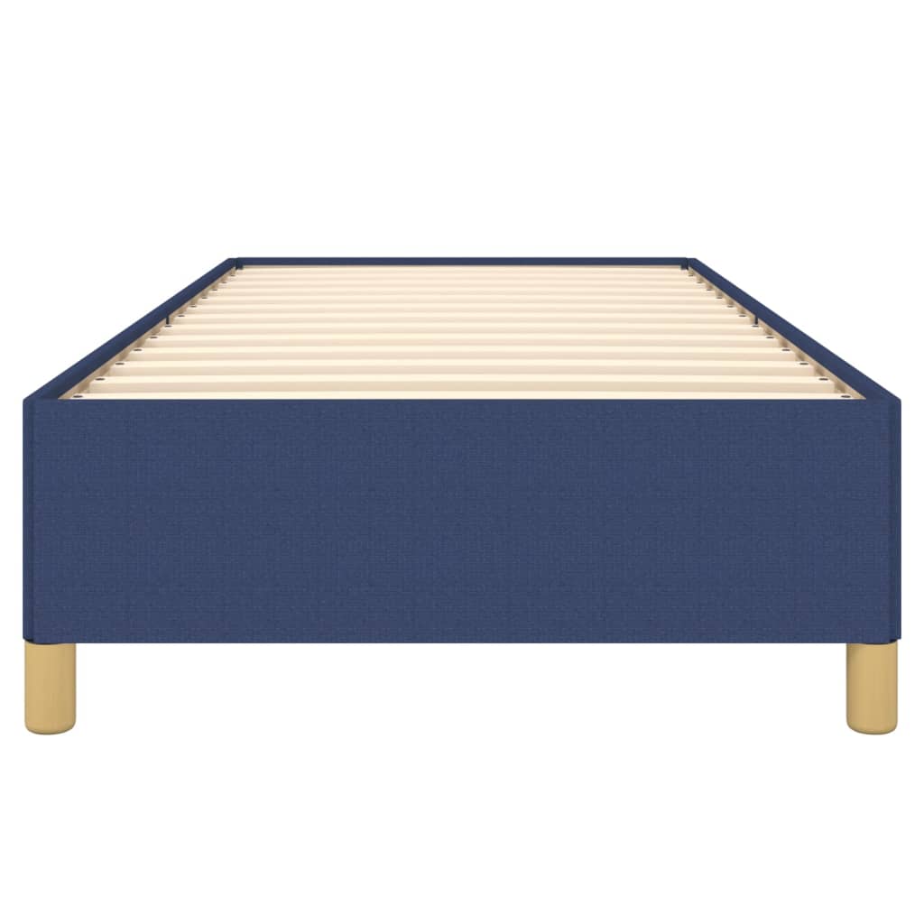 Cadre de lit sans matelas bleu 100x200 cm tissu - XIOS
