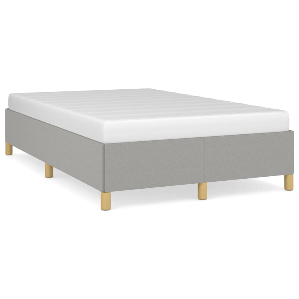 Cadre de lit sans matelas gris clair 120x200 cm tissu - XIOS