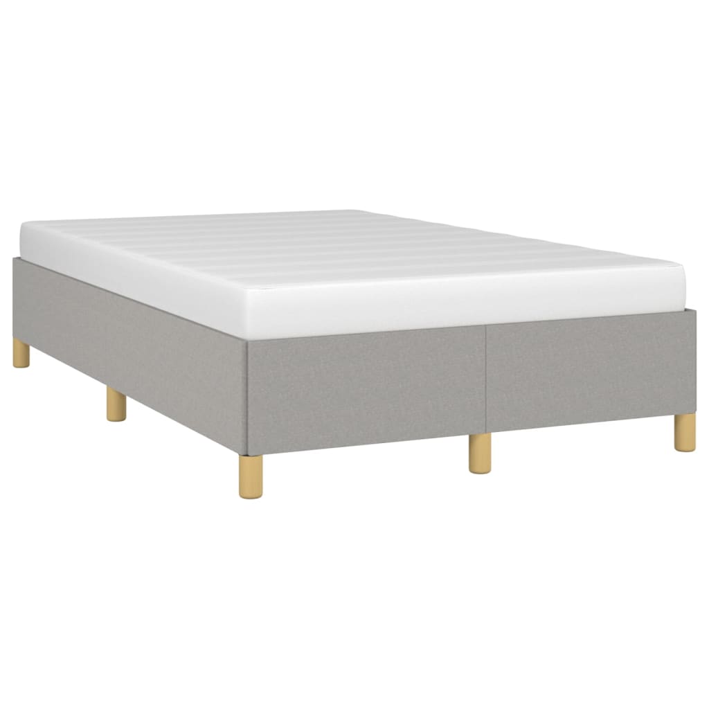 Cadre de lit sans matelas gris clair 120x200 cm tissu - XIOS