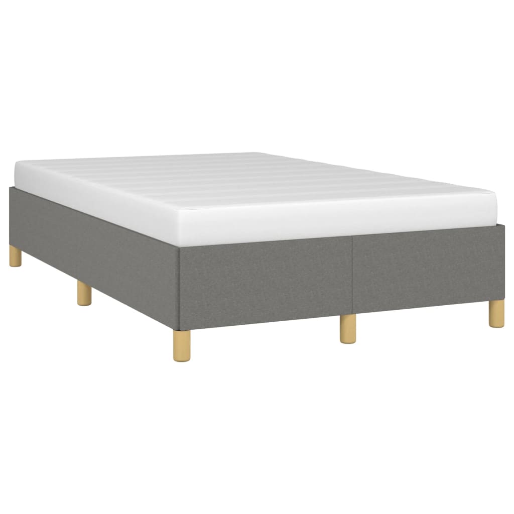 Cadre de lit sans matelas gris foncé 120x200 cm tissu - XIOS