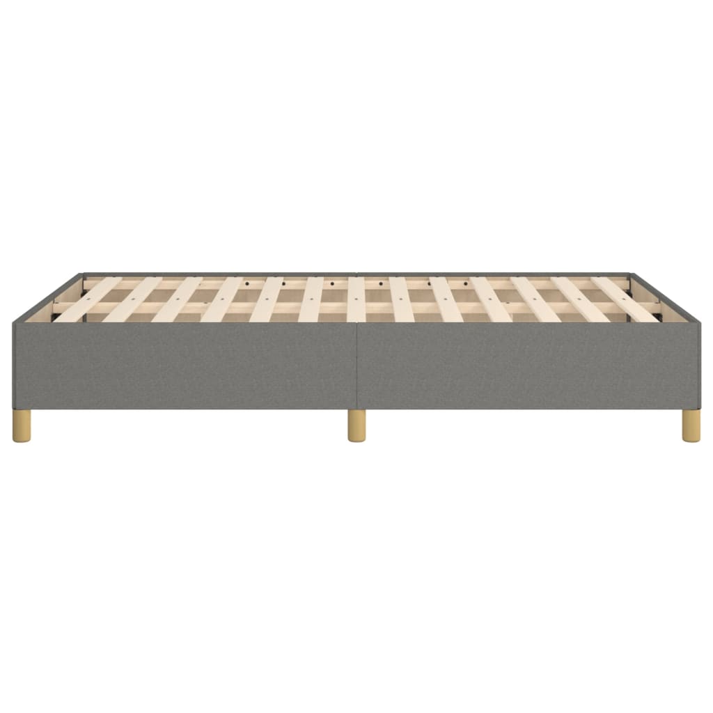 Cadre de lit sans matelas gris foncé 120x200 cm tissu - XIOS