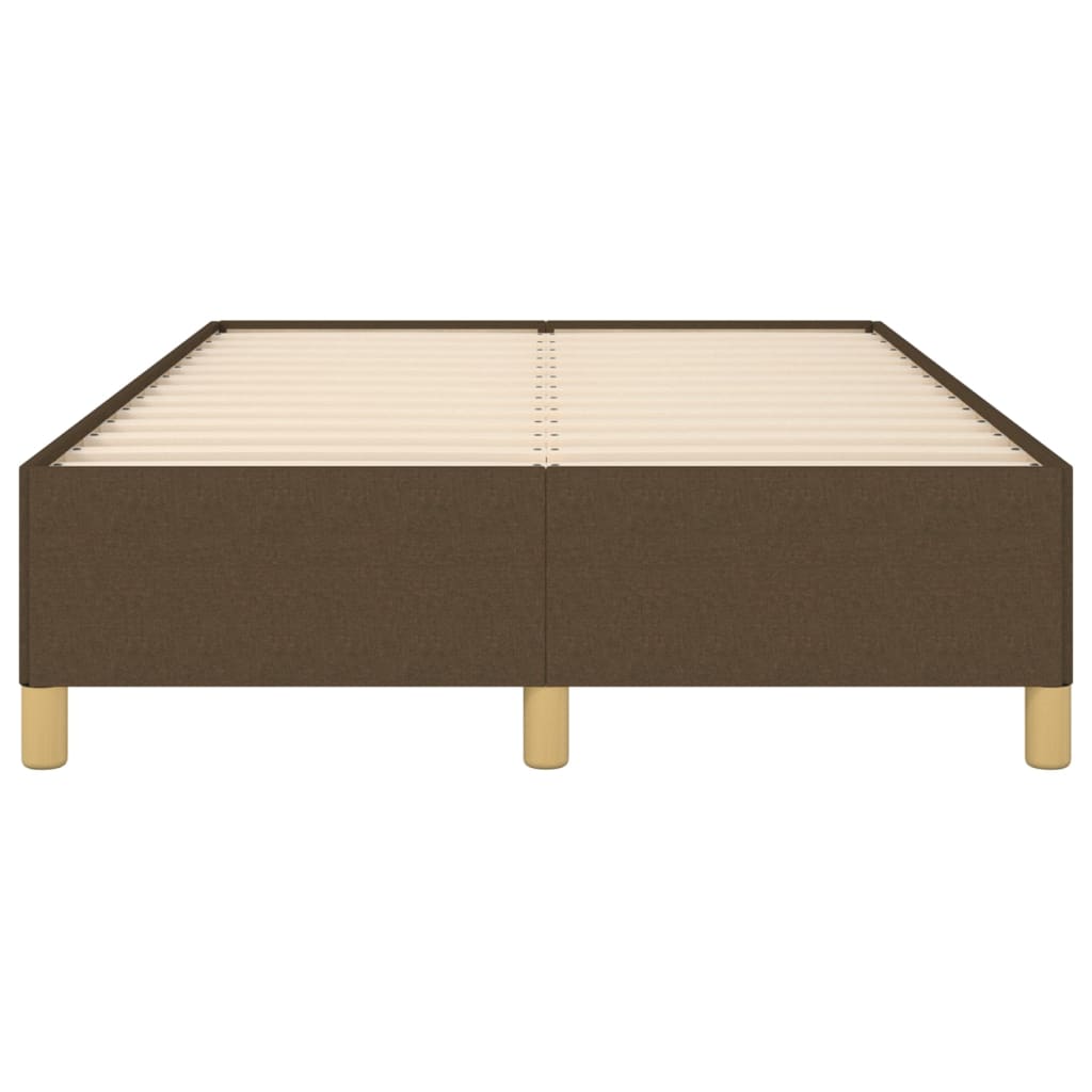 Cadre de lit sans matelas marron foncé 120x200 cm tissu - XIOS
