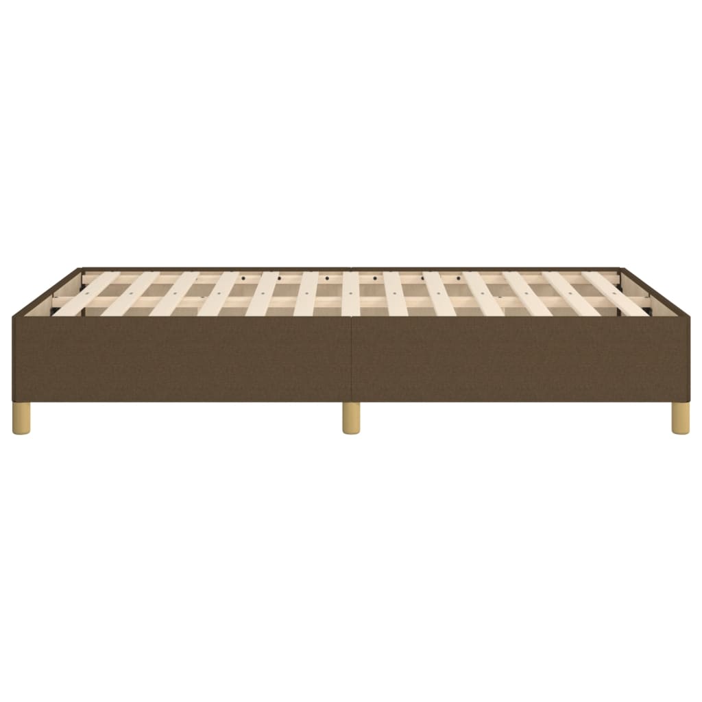 Cadre de lit sans matelas marron foncé 120x200 cm tissu - XIOS