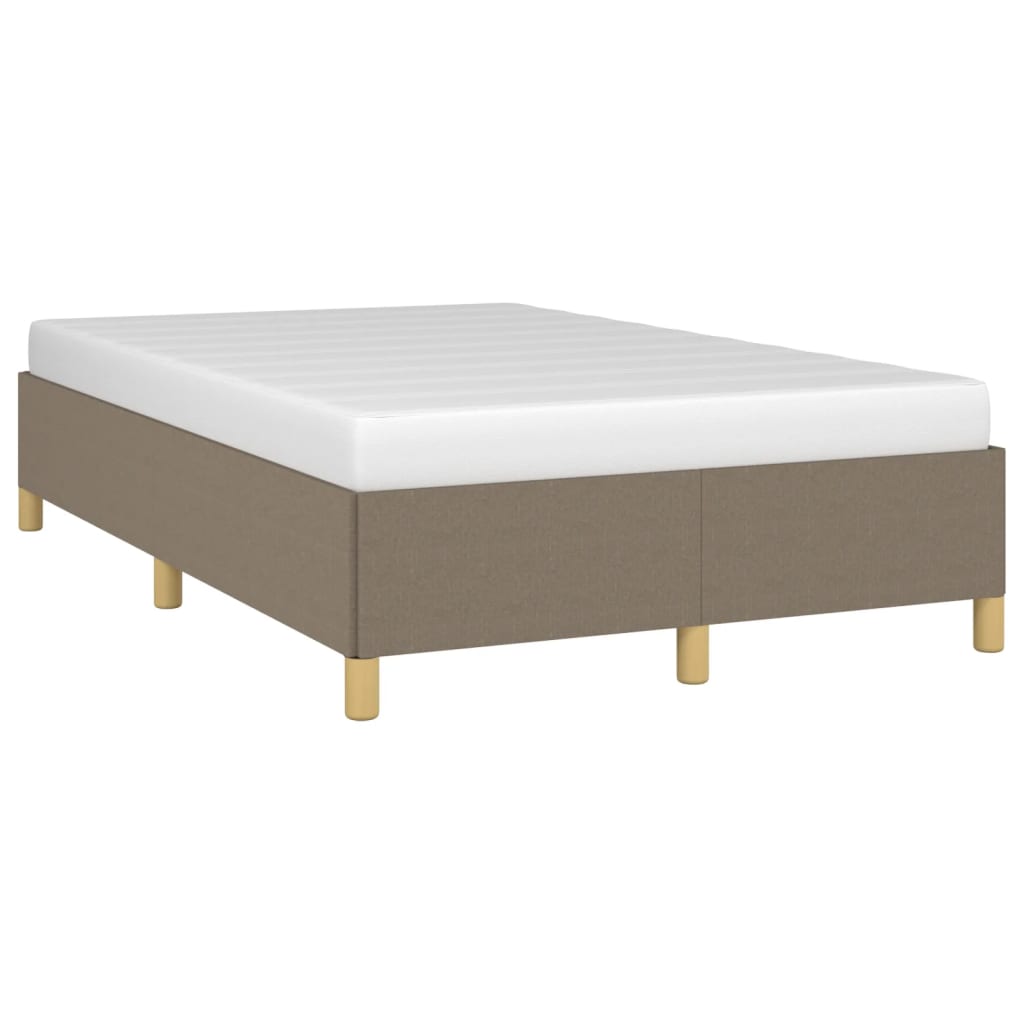 Cadre de lit sans matelas taupe 120x200 cm tissu - XIOS