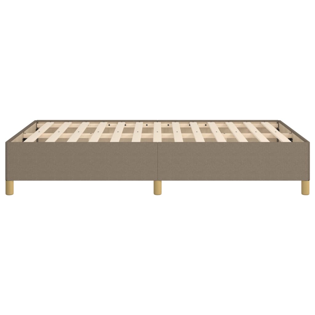 Cadre de lit sans matelas taupe 120x200 cm tissu - XIOS
