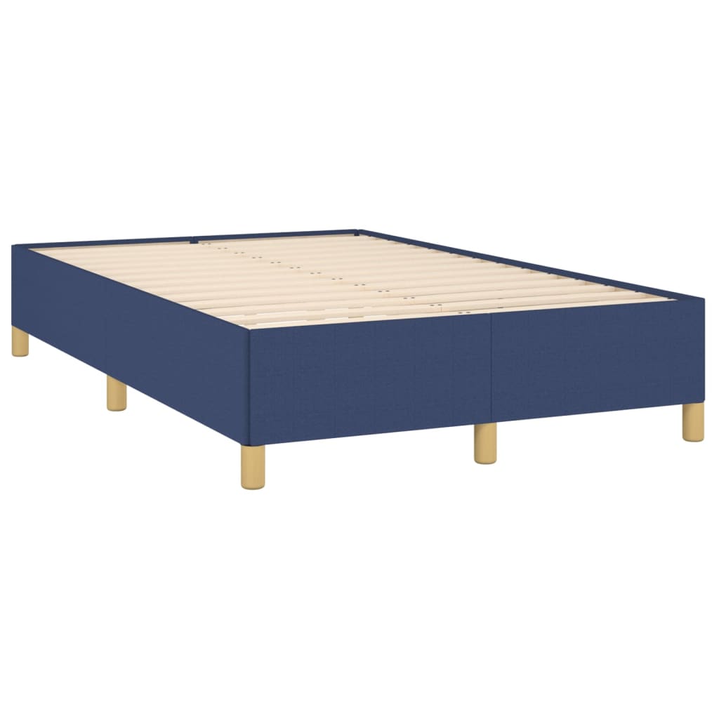 Cadre de lit sans matelas bleu 120x200 cm tissu - XIOS