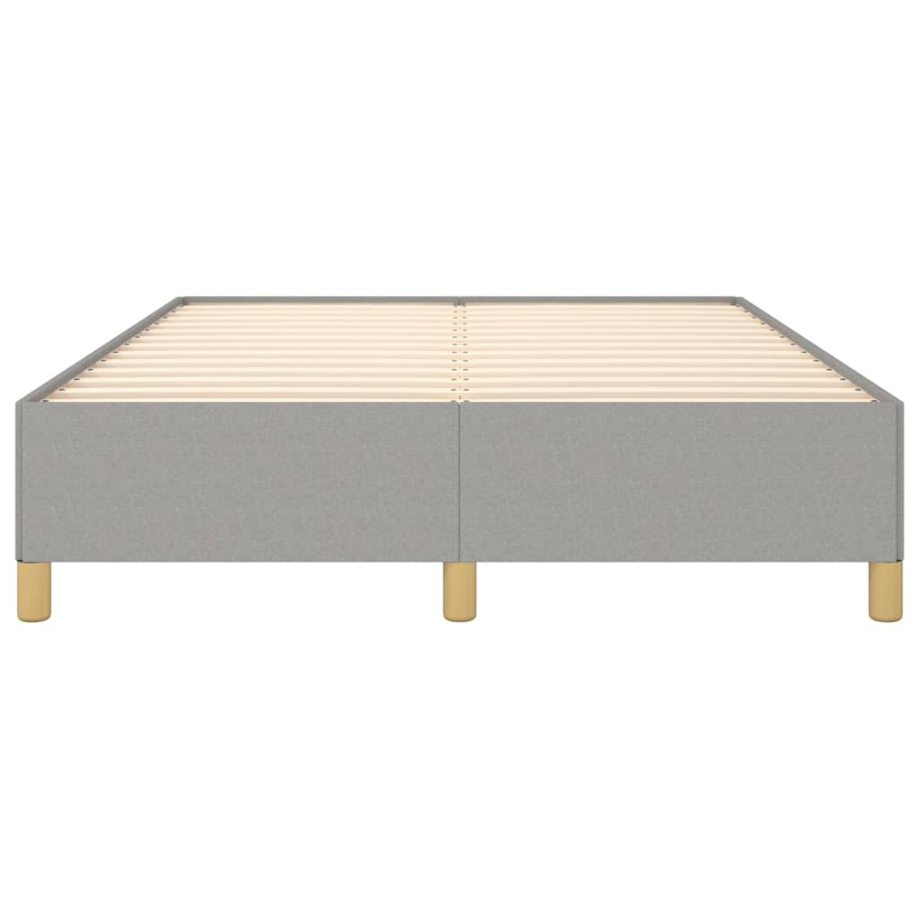 Cadre de lit sans matelas gris clair 140x190 cm tissu - XIOS