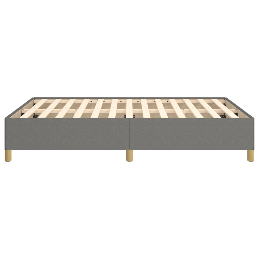 Cadre de lit sans matelas gris foncé 140x190 cm tissu - XIOS