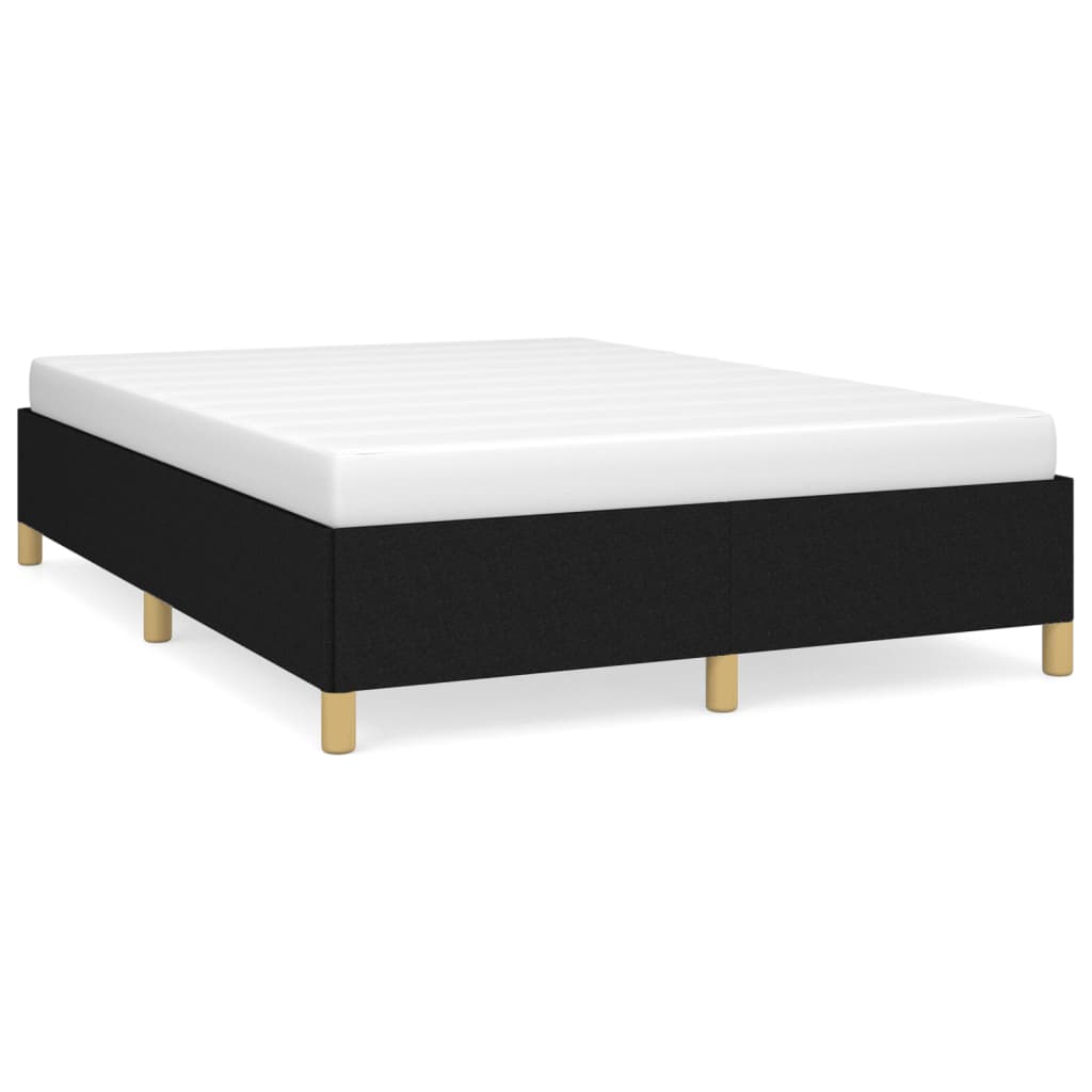 Cadre de lit sans matelas noir 140x190 cm tissu - XIOS