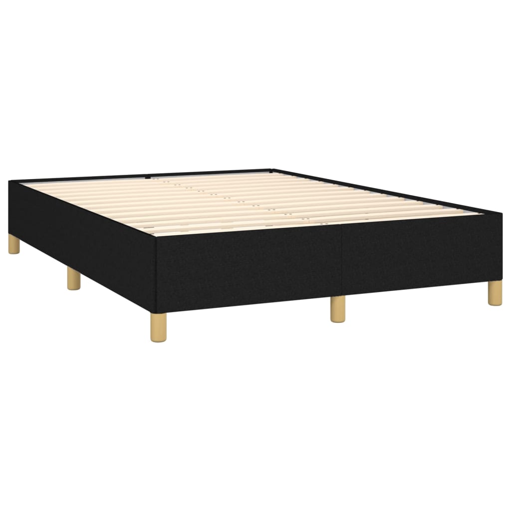 Cadre de lit sans matelas noir 140x190 cm tissu - XIOS