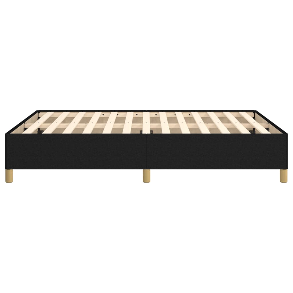 Cadre de lit sans matelas noir 140x190 cm tissu - XIOS