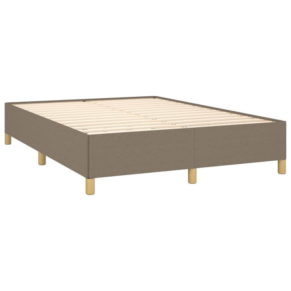 Cadre de lit sans matelas taupe 140x190 cm tissu - XIOS