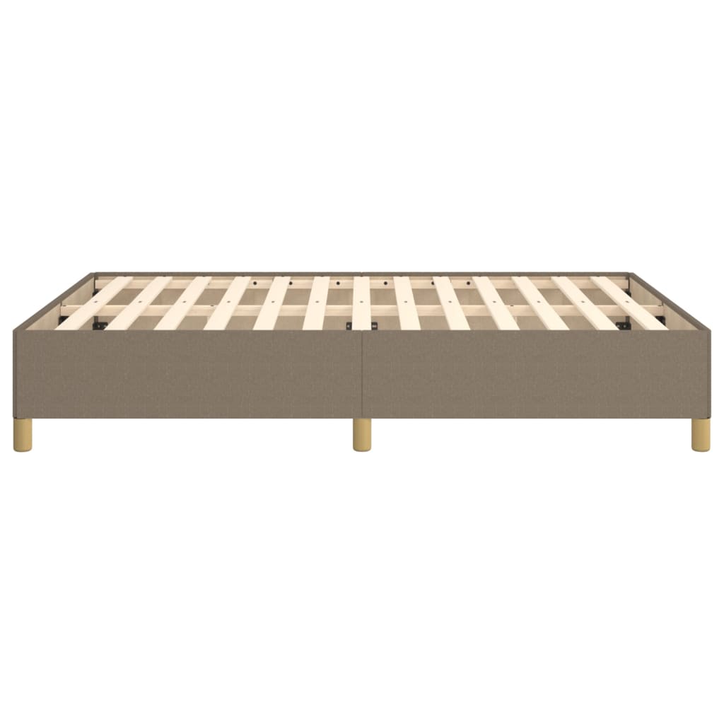 Cadre de lit sans matelas taupe 140x190 cm tissu - XIOS