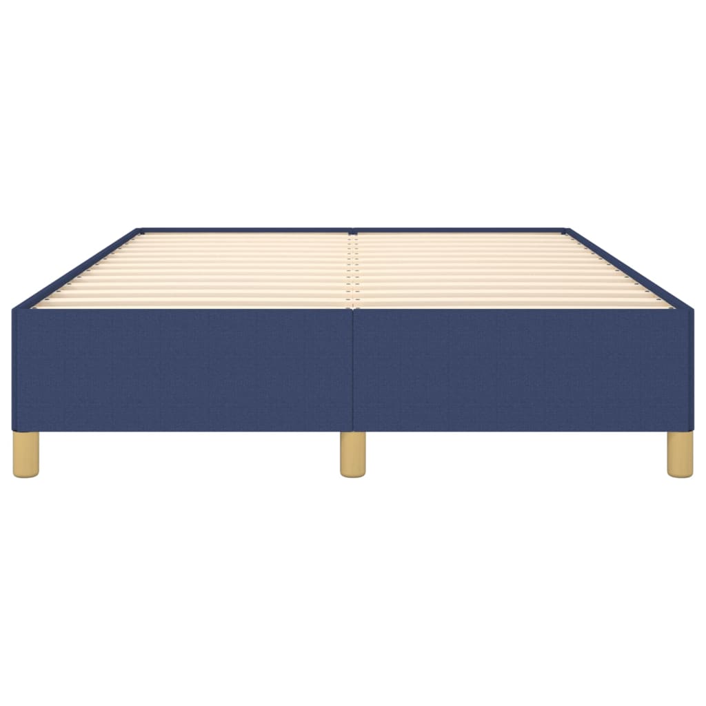 Cadre de lit sans matelas bleu 140x190 cm tissu - XIOS