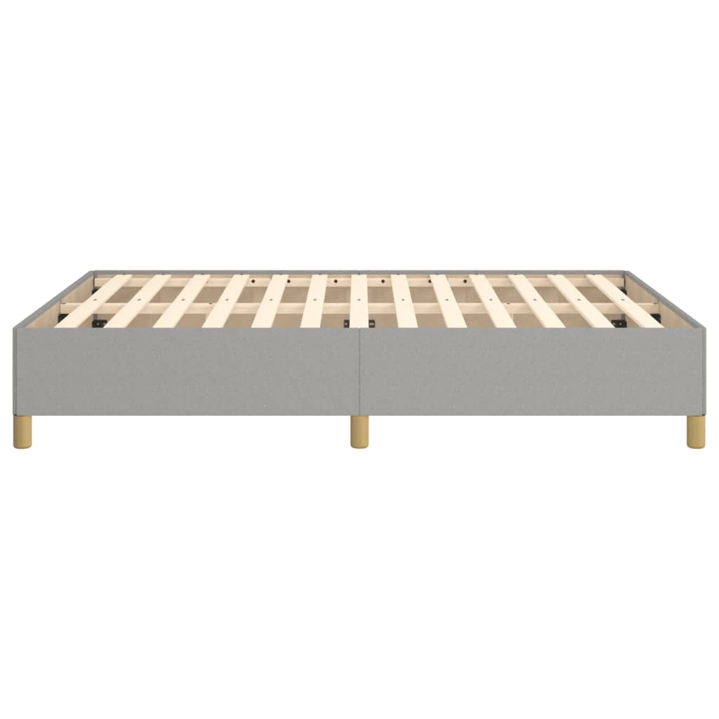 Cadre de lit sans matelas gris clair 140x200 cm tissu - XIOS