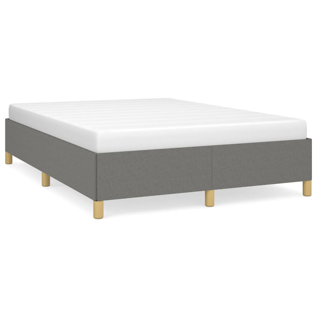 Cadre de lit sans matelas gris foncé 140x200 cm tissu - XIOS