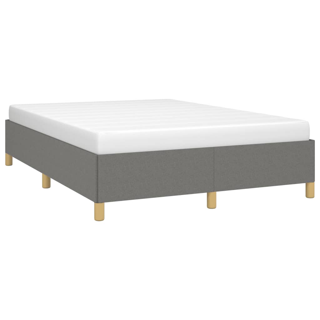 Cadre de lit sans matelas gris foncé 140x200 cm tissu - XIOS