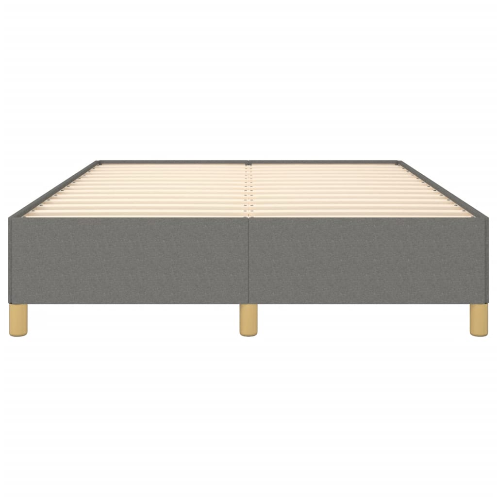 Cadre de lit sans matelas gris foncé 140x200 cm tissu - XIOS